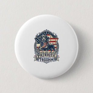 Badge Rond 5 Cm T-shirt graphique vectoriel teckel patriotique_1