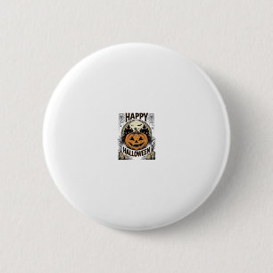 Badge Rond 5 Cm T-shirt Halloween Citrouille Cimetière Vintage Art