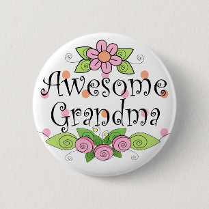 Badge Rond 5 Cm T-shirt Incroyable Mamie