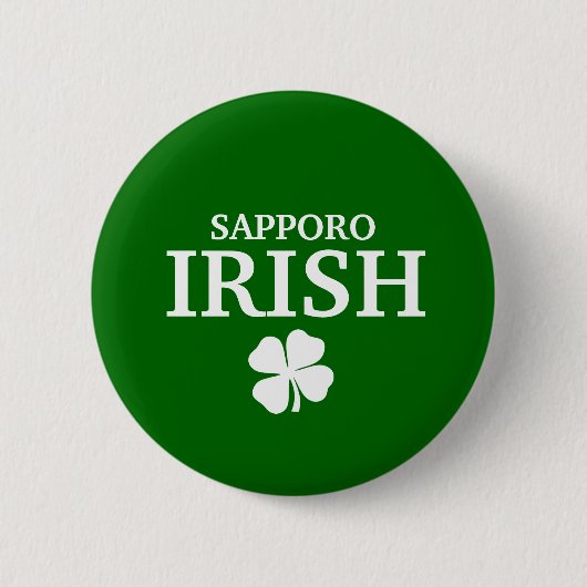 Badge Rond 5 Cm T-shirt irlandais fait sur commande fier de ville (Devant)