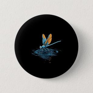 Badge Rond 5 Cm T-shirt Libellule Femmes Hommes Enfants Insecte Da