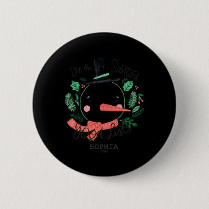 Badge Rond 5 Cm T Shirt Liste de Bonne Saint Nicolas Bonhomme de N