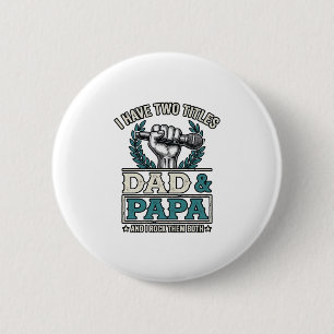 Badge Rond 5 Cm T-shirt micro vintage titres Papa et Papa_