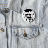 Badge Rond 5 Cm T-shirt naturel de cheveux (En situation)