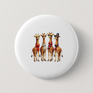 Badge Rond 5 Cm T-Shirt oversize chic de Noël girafe