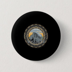 Badge Rond 5 Cm T Shirt Parc National de Yosemite Tee Randonnée Wa