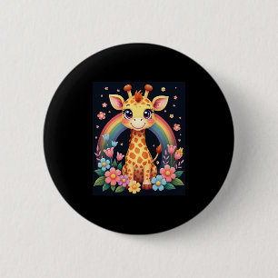Badge Rond 5 Cm T-Shirt pour les amateurs de girafe