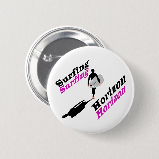 Badge Rond 5 Cm T-shirt pour l'horizon de surf (Devant & derrière)