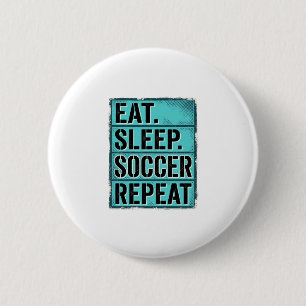 Badge Rond 5 Cm T-shirt typographie vintage Eat Sleep Football Rep