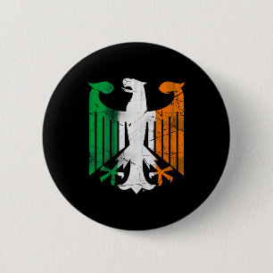 Badge Rond 5 Cm T Shirt Vintage Irish German Heritage St Patricks