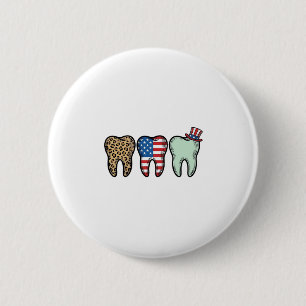 Badge Rond 5 Cm T-shirt vintage léopard dentiste patriotique Desi