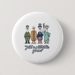 Badge Rond 5 Cm T-shirt vintage vector à alignement d'oie patrioti