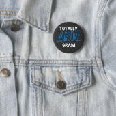 Badge Rond 5 Cm T-shirts bleus et cadeaux de gramme totalement (En situation)