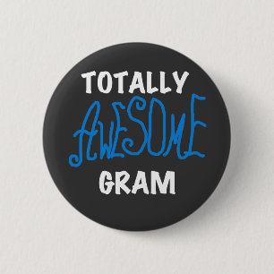 Badge Rond 5 Cm T-shirts bleus et cadeaux de gramme totalement
