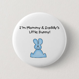Badge Rond 5 Cm T-shirts Blue Mommy et Daddy's Little Bunny