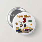 Badge Rond 5 Cm T-shirts d'anniversaire de véhicules de (Devant & derrière)