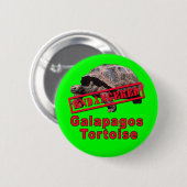Badge Rond 5 Cm T-shirts d'art mis en danger par tortue de (Devant & derrière)