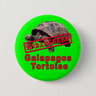 Badge Rond 5 Cm T-shirts d'art mis en danger par tortue de
