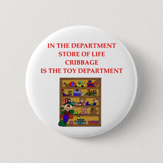 Badge Rond 5 Cm T-shirts de cadeaux de joueur de CRIBBAGE (Devant)