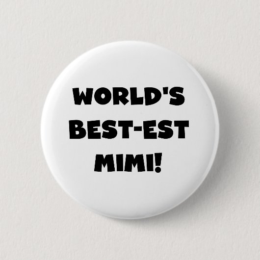 Badge Rond 5 Cm T-shirts et cadeau noirs des textes Mimi du (Devant)