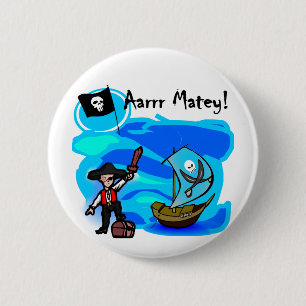 Badge Rond 5 Cm T-shirts et Cadeaux Aarrr Matey
