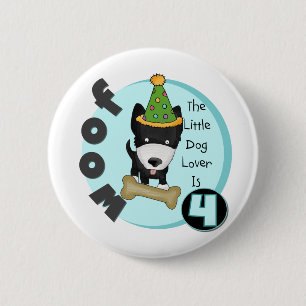 Badge Rond 5 Cm T-shirts et cadeaux Amoureux de les chiens 4e anni