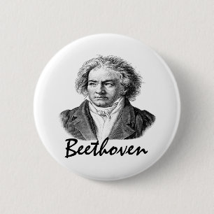 Badge Rond 5 Cm T-shirts et cadeaux Beethoven