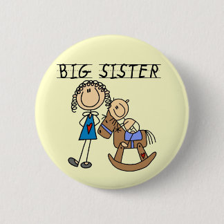 Badge Rond 5 Cm T-shirts et cadeaux Big Sister Rocking Horse