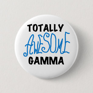 Badge Rond 5 Cm T-shirts et cadeaux bleus gamma totalement
