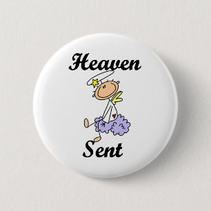 Badge Rond 5 Cm T-shirts et Cadeaux d'Ange Envoyés du Ciel
