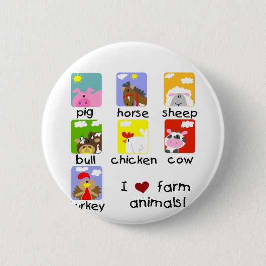 Badge Rond 5 Cm T-shirts et cadeaux d'animaux de ferme (Devant)