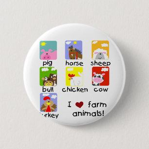Badge Rond 5 Cm T-shirts et cadeaux d'animaux de ferme