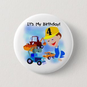 Badge Rond 5 Cm T-shirts et cadeaux d'anniversaire de construction