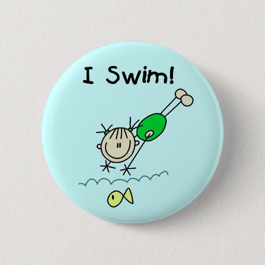 Badge Rond 5 Cm T-shirts et cadeaux de bain de la fille I (Devant)