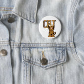 Badge Rond 5 Cm T-shirts et cadeaux de chat (En situation)