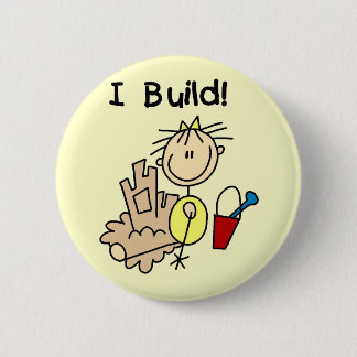 Badge Rond 5 Cm T-shirts et cadeaux de construction de la fille I