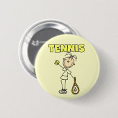 Badge Rond 5 Cm T-shirts et cadeaux de fille de TENNIS (Devant & derrière)