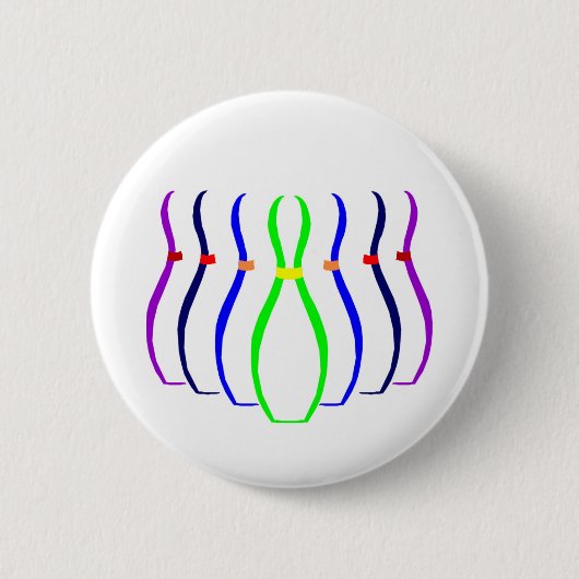 Badge Rond 5 Cm T-shirts et cadeaux de goupilles de bowling (Devant)