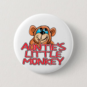 Badge Rond 5 Cm T-shirts et cadeaux de la petite singe de la tante