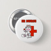 Badge Rond 5 Cm T-shirts et cadeaux de l'infirmière de singe de ch (Devant & derrière)