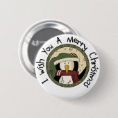 Badge Rond 5 Cm T-shirts et cadeaux de Noël Pingouin (Devant & derrière)