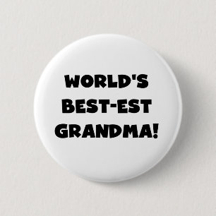 Badge Rond 5 Cm T-shirts et cadeaux de noir de grand-maman du