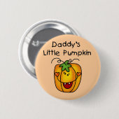 Badge Rond 5 Cm T-shirts et cadeaux de papa's Little Citrouille (Devant & derrière)