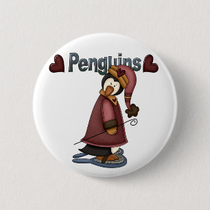 Badge Rond 5 Cm T-shirts et cadeaux de pingouin de raquette