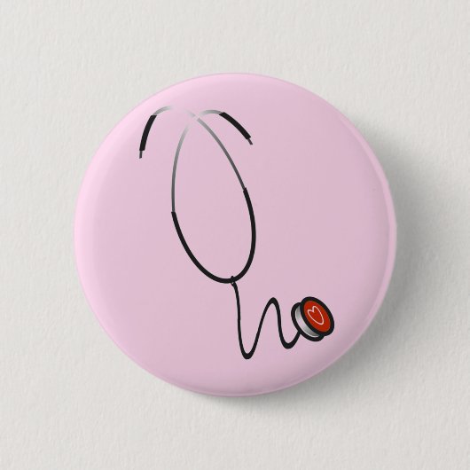 Badge Rond 5 Cm T-shirts et cadeaux de stéthoscope (Devant)