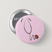 Badge Rond 5 Cm T-shirts et cadeaux de stéthoscope (Devant & derrière)
