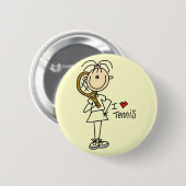Badge Rond 5 Cm T-shirts et cadeaux de tennis d'amour de la fille (Devant & derrière)