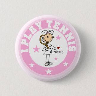 Badge Rond 5 Cm T-shirts et cadeaux de tennis de jeu de la fille I