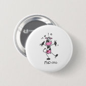 Badge Rond 5 Cm T-shirts et cadeaux de vache folle (Devant & derrière)