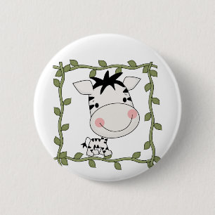Badge Rond 5 Cm T-shirts et cadeaux de zèbre de bébé